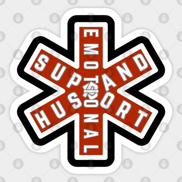 Emotional-Support-Husband Sticker by Creatifly Graphic Tees